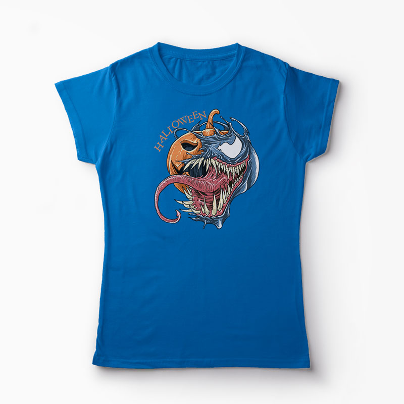 Tricou Venom Halloween - Femei-Albastru Regal